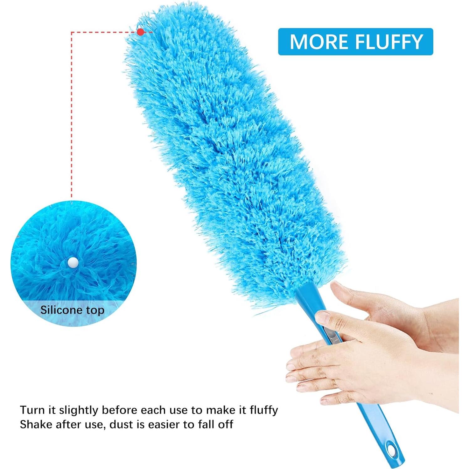 Duster Estático iHUFeather 61cm Microfibra 2 Cabezas Lavables