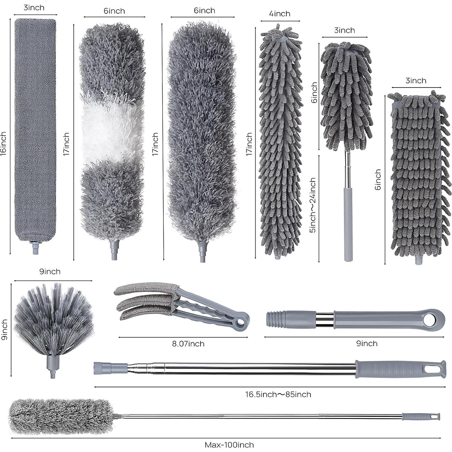 Juego de Plumeros Xincusdiva 10PCS Extensibles y Lavables