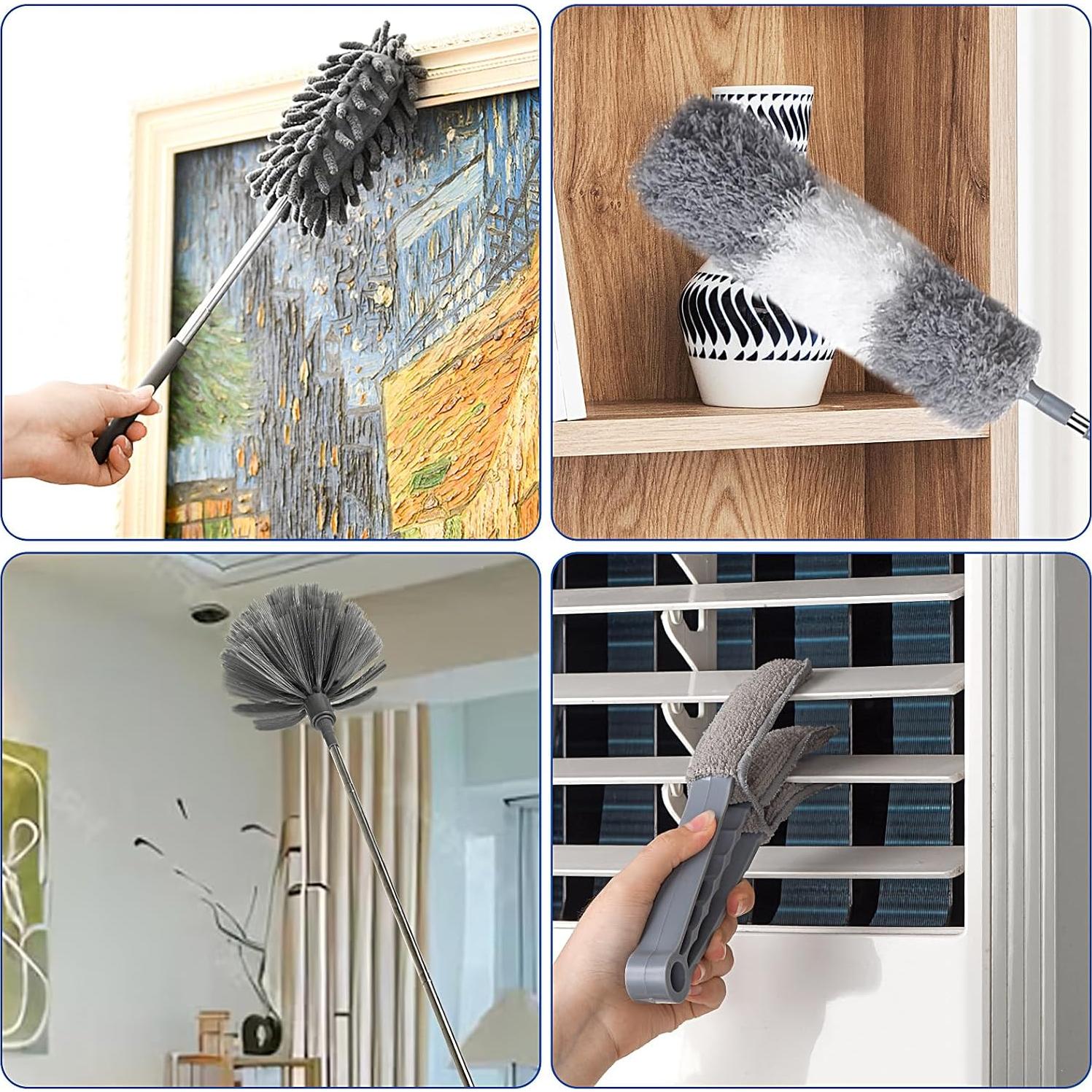 Juego de Plumeros Xincusdiva 10PCS Extensibles y Lavables