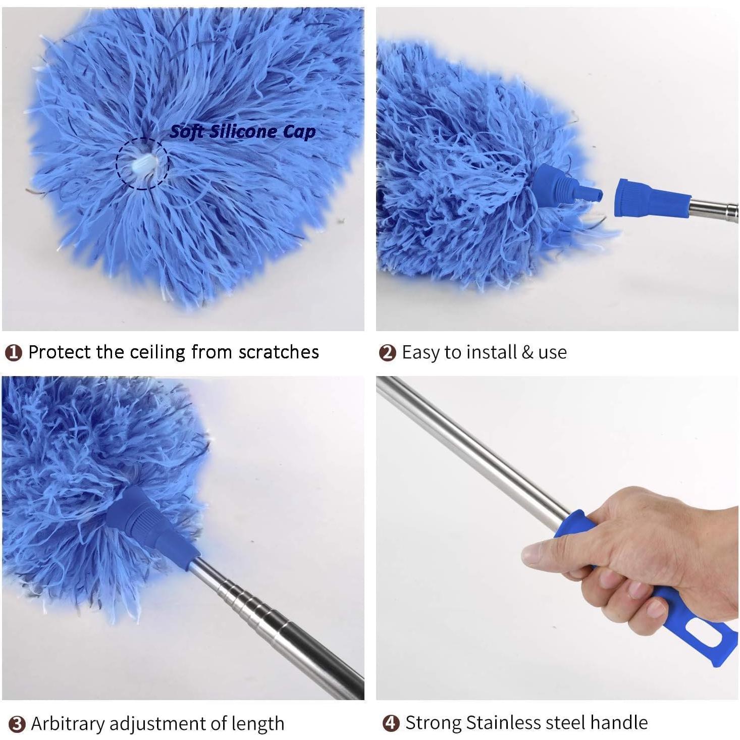 Plumero Extensible Sbrong 76-254 cm Microfibra Azul