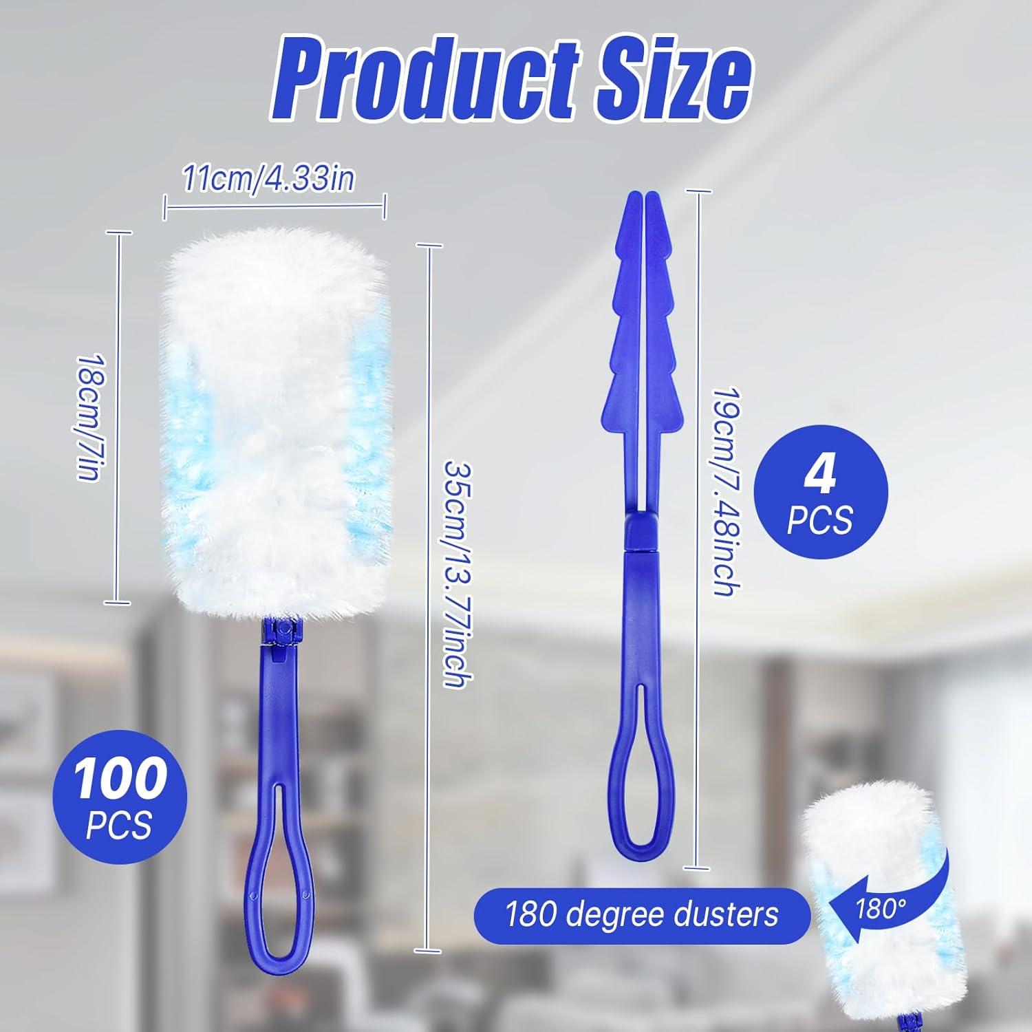 Recargas de Plumero Desechables Elesunory 100 Pcs Azul