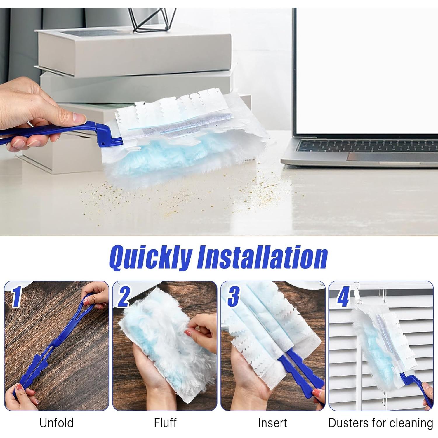 Recargas de Plumero Desechables Elesunory 100 Pcs Azul