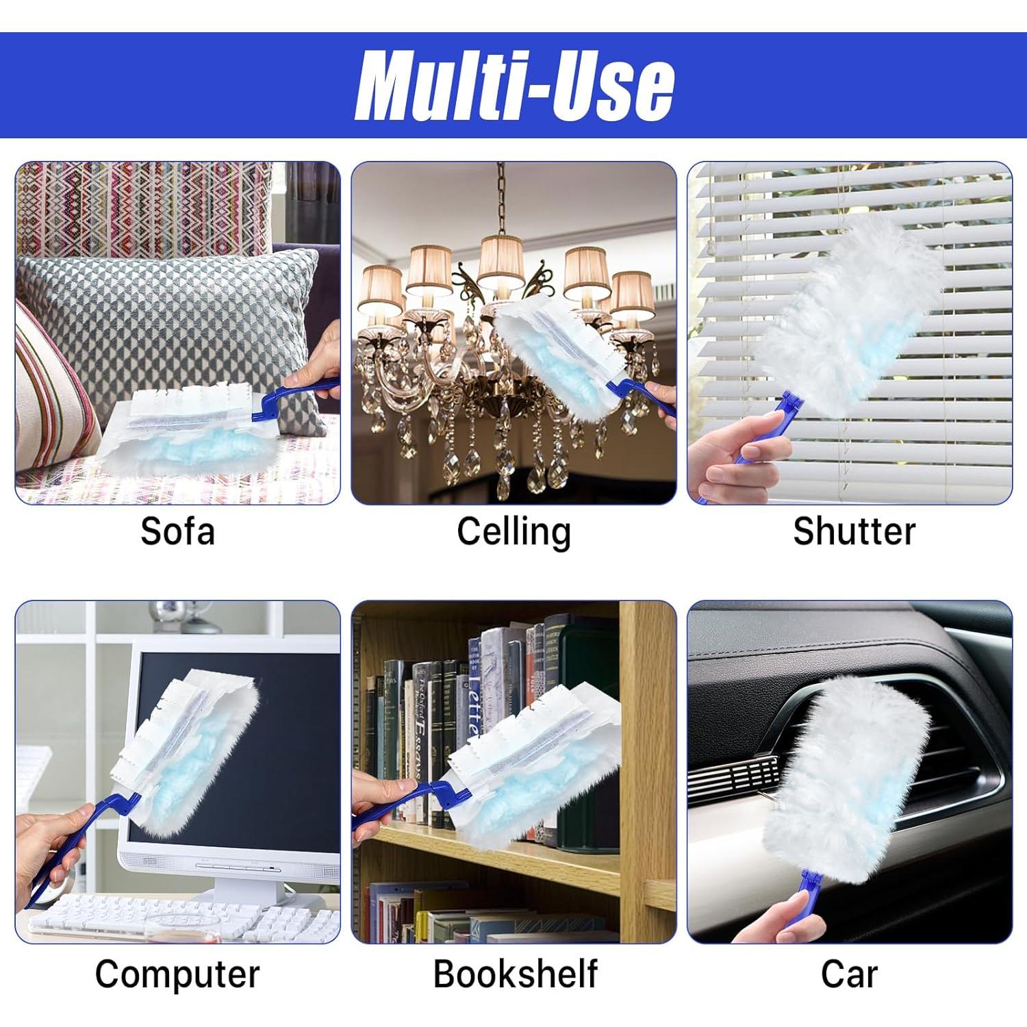 Recargas de Plumero Desechables Elesunory 100 Pcs Azul