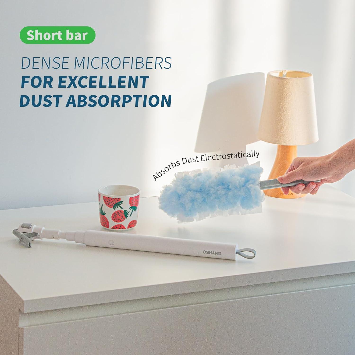 Plumero Telescópico Oshang 1.1m + 12 Recambios Microfibra