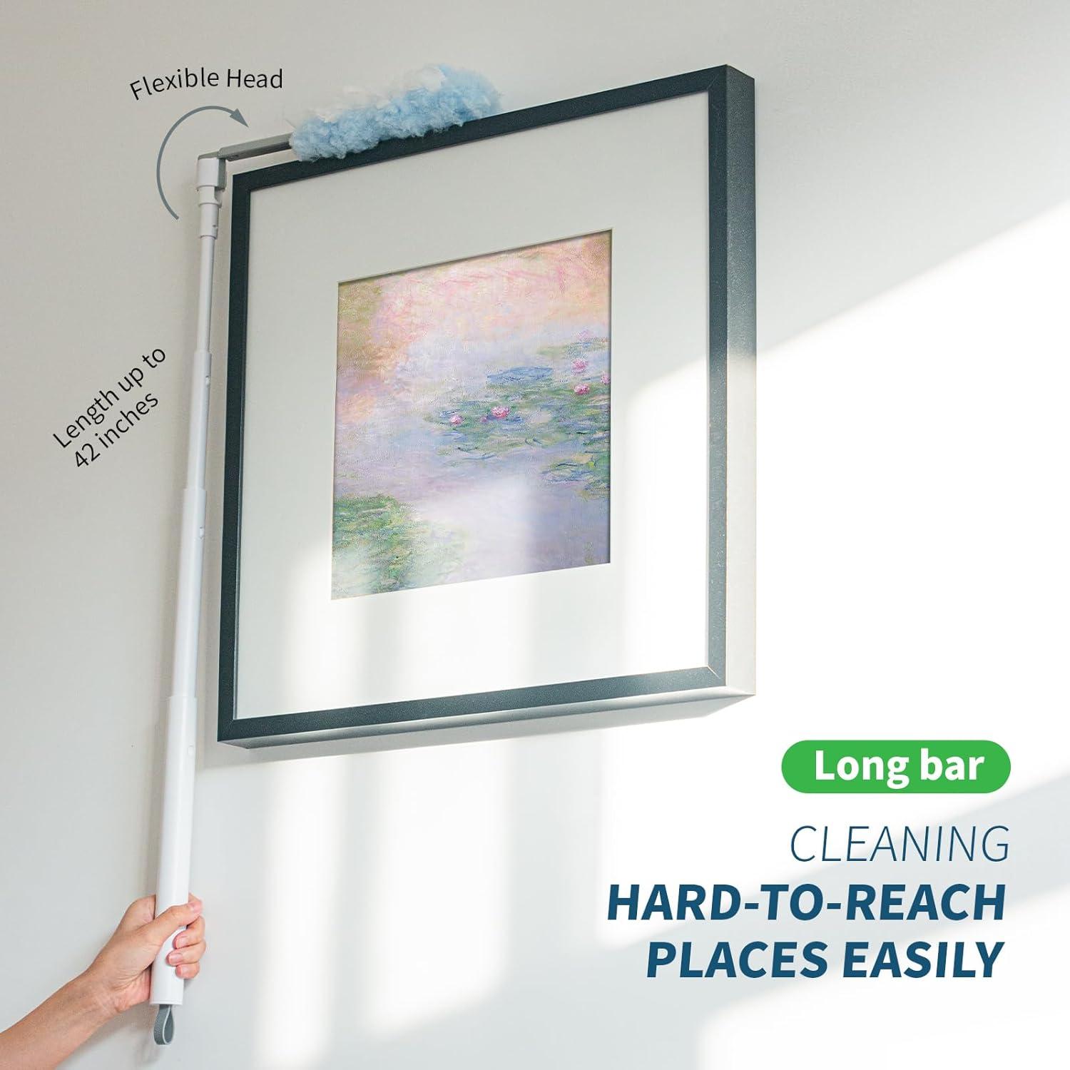 Plumero Telescópico Oshang 1.1m + 12 Recambios Microfibra