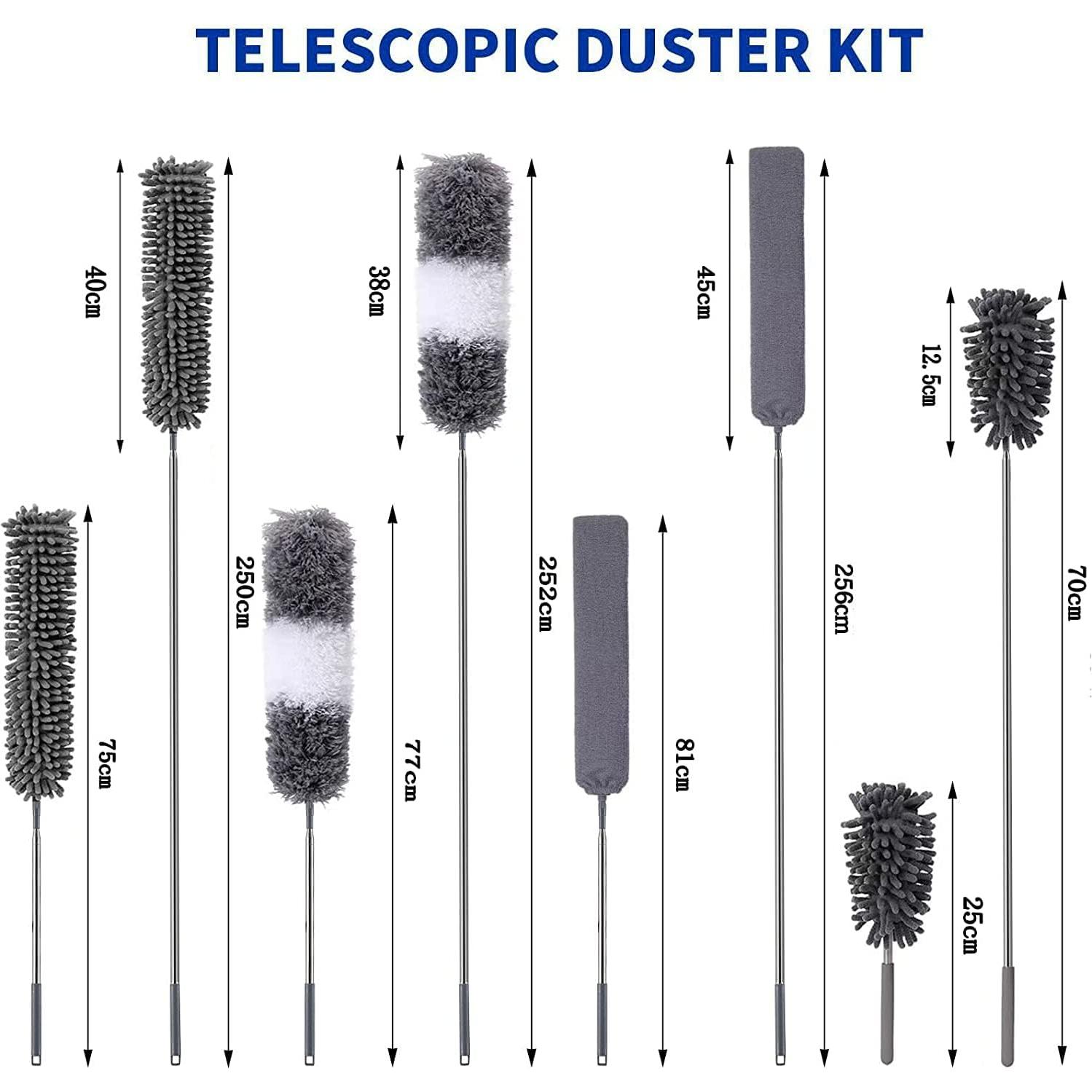 Plumeros de Microfibra VOOVAO 5 PCS con Palo Extensible 254 cm