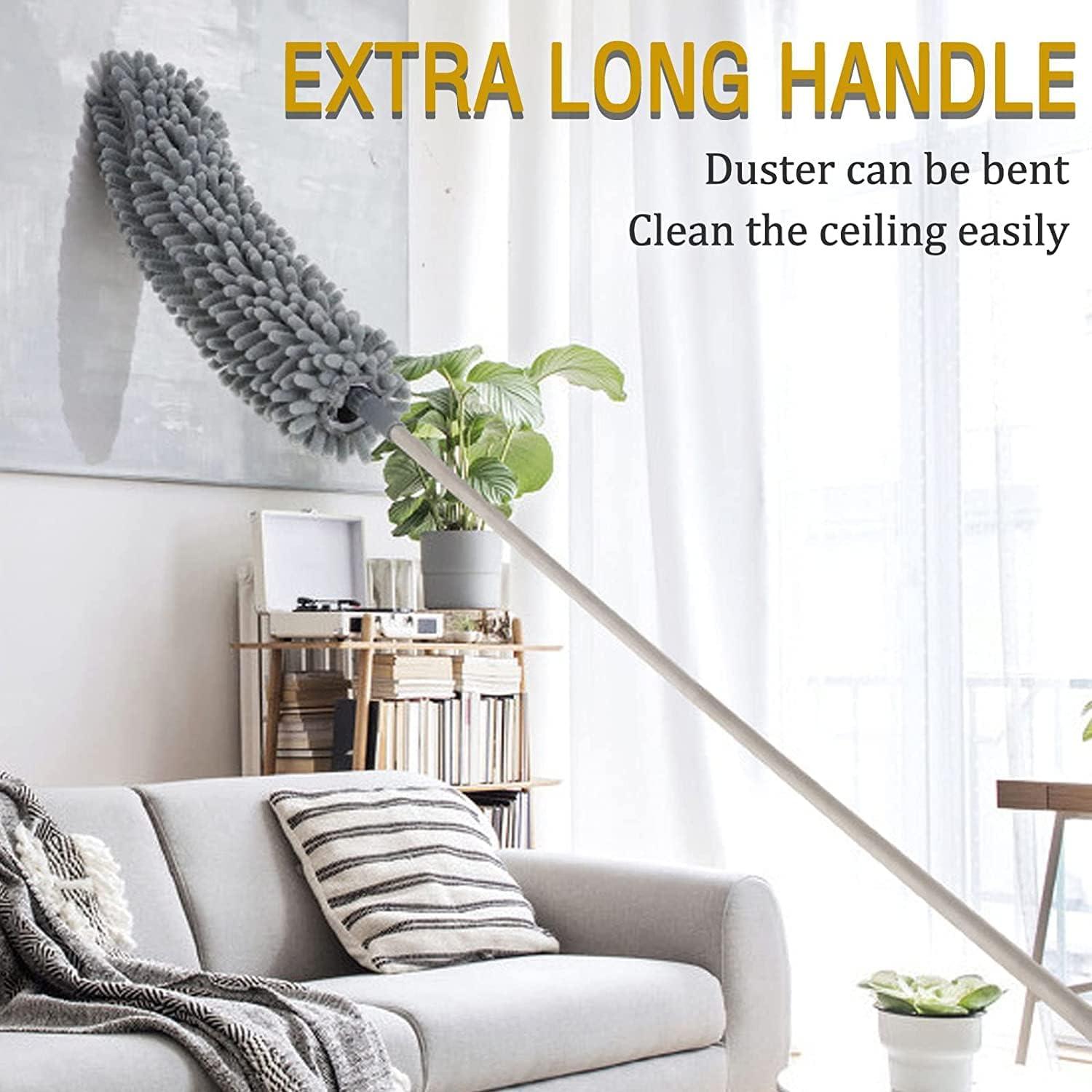 Plumeros de Microfibra VOOVAO 5 PCS con Palo Extensible 254 cm