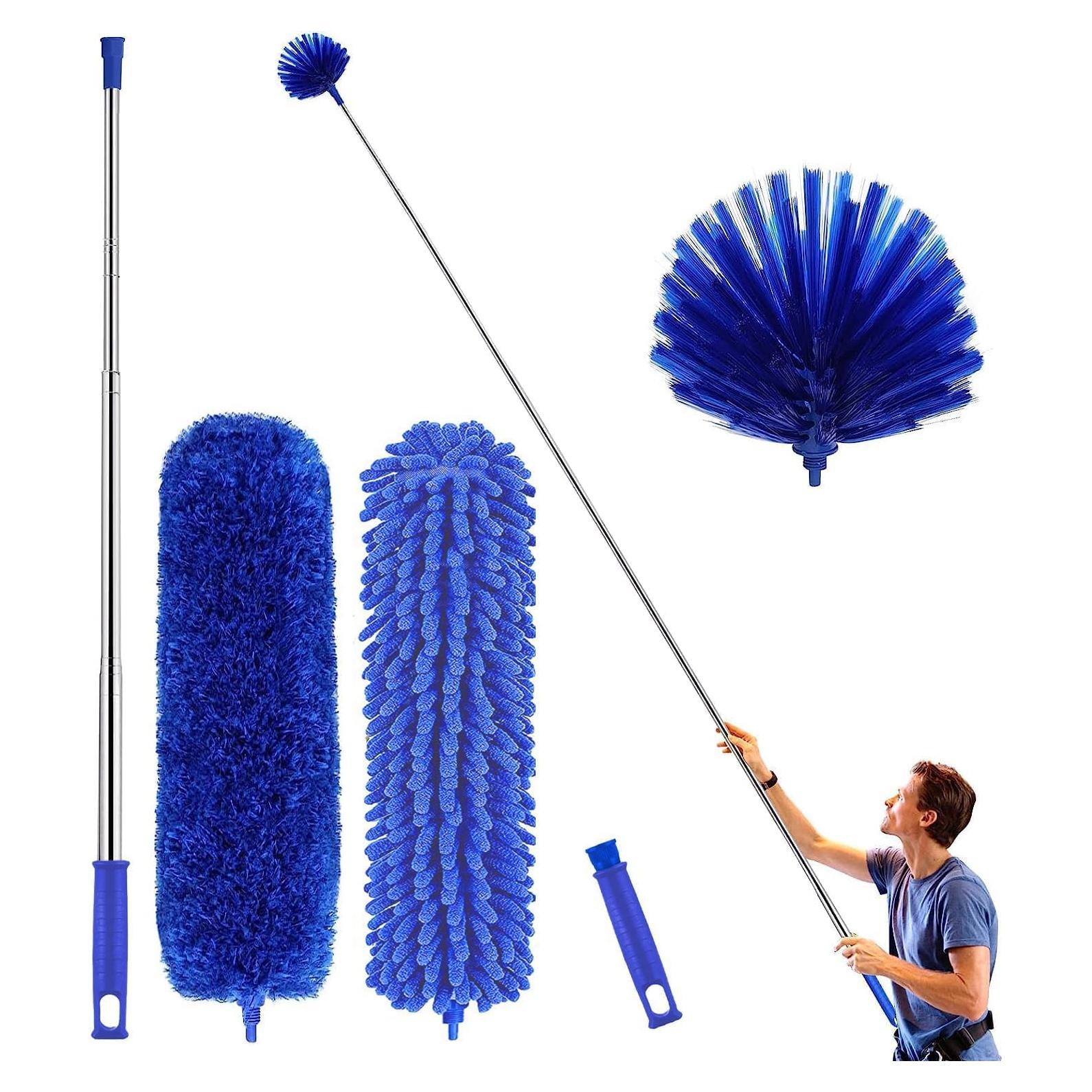 Kit de Plumero Extensible Lomida 76-205 cm Microfibra Lavable