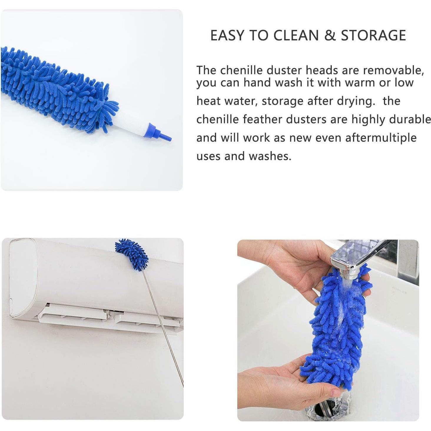 Kit de Plumero Extensible Lomida 76-205 cm Microfibra Lavable