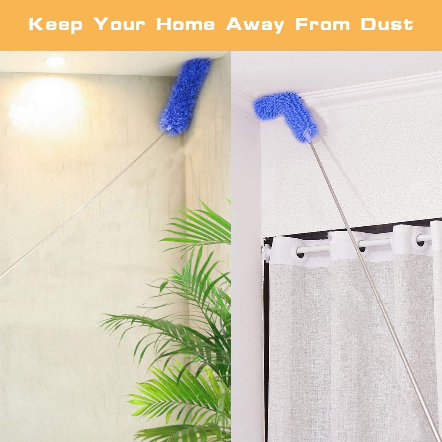 Kit de Plumero Extensible Lomida 76-205 cm Microfibra Lavable