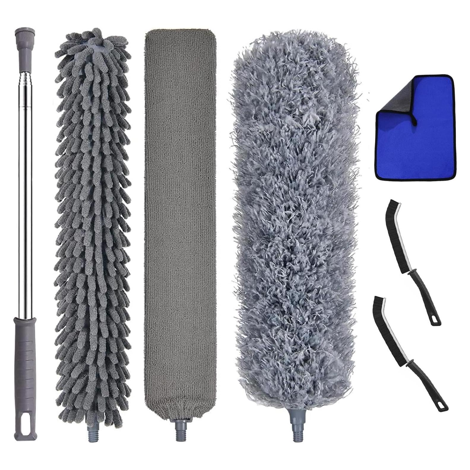 Plumero Telescópico MUXUN 7 Pcs Microfibra Lavable 254 cm