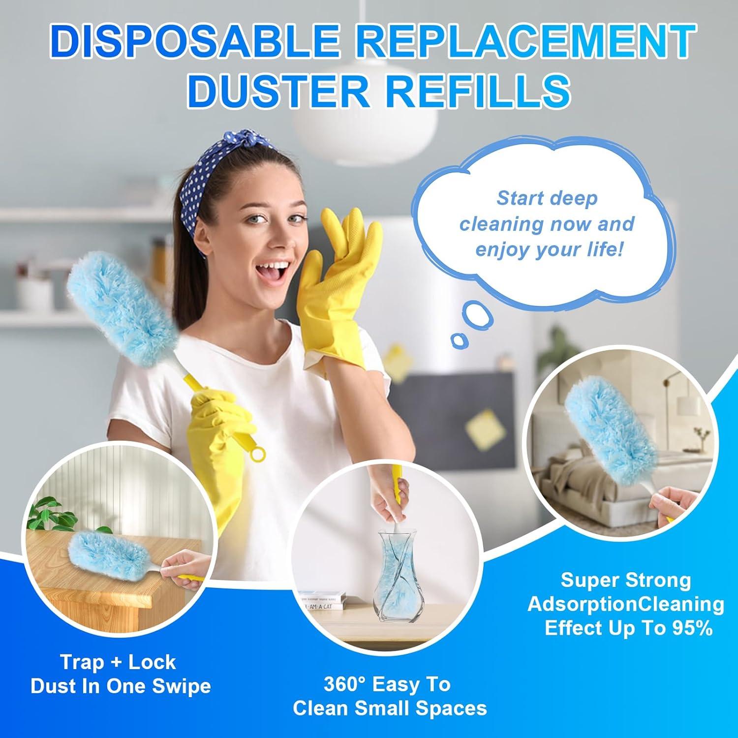 Kit de Plumeros Desechables Gkweres 30 Recargas + Mango