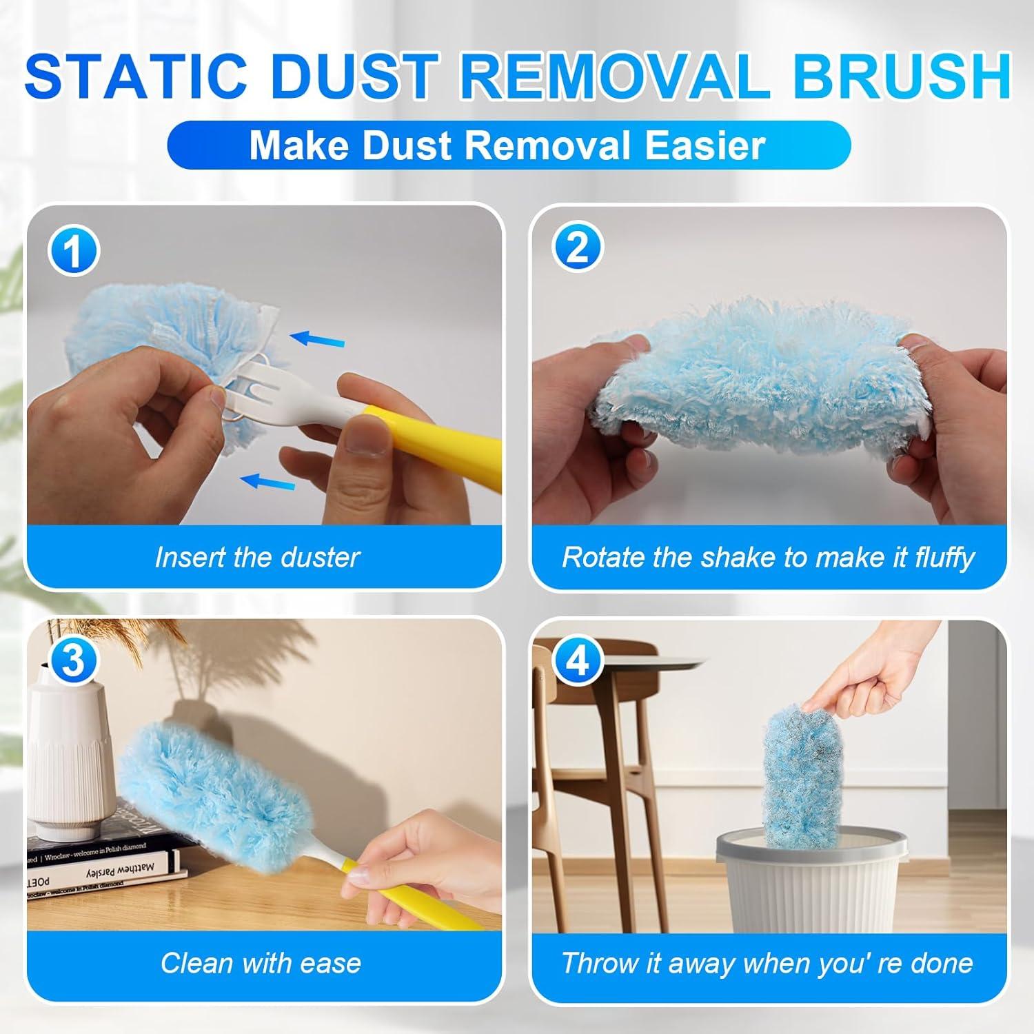 Kit de Plumeros Desechables Gkweres 30 Recargas + Mango