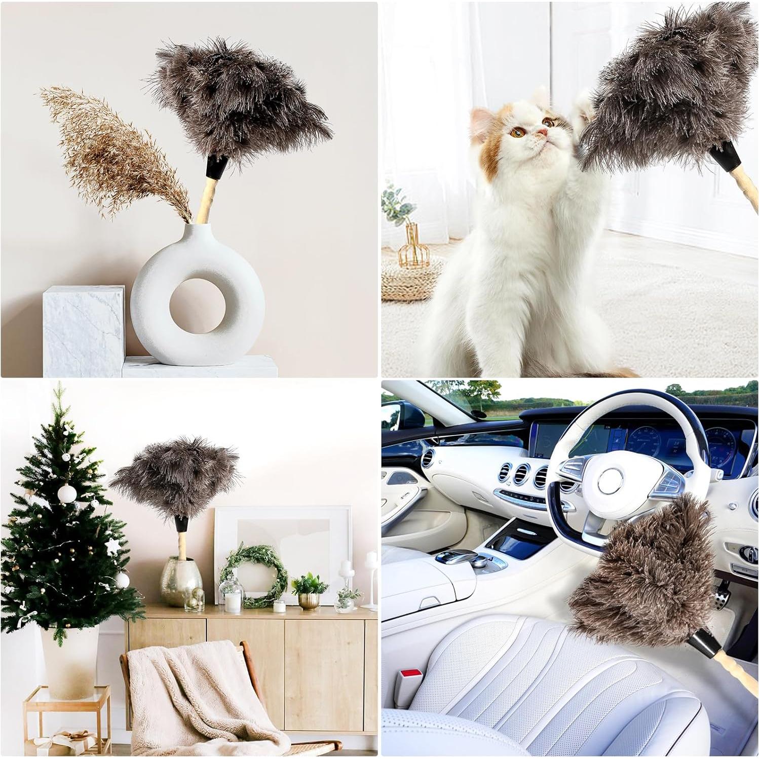 Plumero de Plumas de Avestruz NEWONG 2pcs 35.56 cm