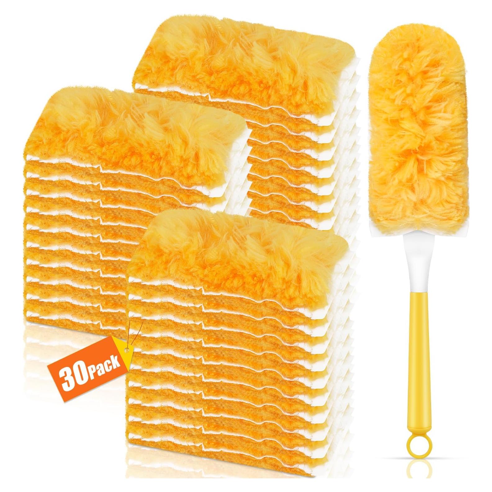 30 Recargas Plumero XICOSO + Mango Ergonómico 360° Amarillo