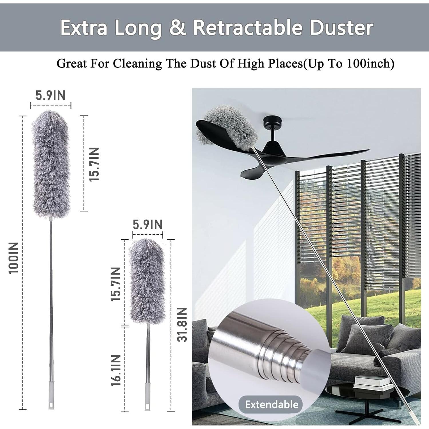 Duster Telescópico MIZIKUSON 254 cm Microfibra Flexible Lavable