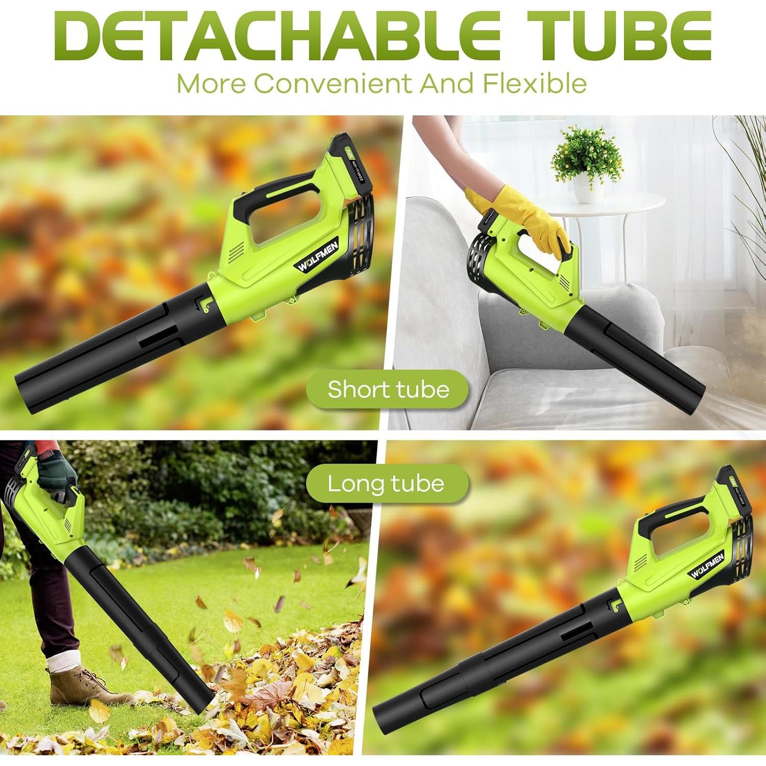 Soplador de Hojas Inalámbrico WOLFMEN LB-8197 20V 1.7kg