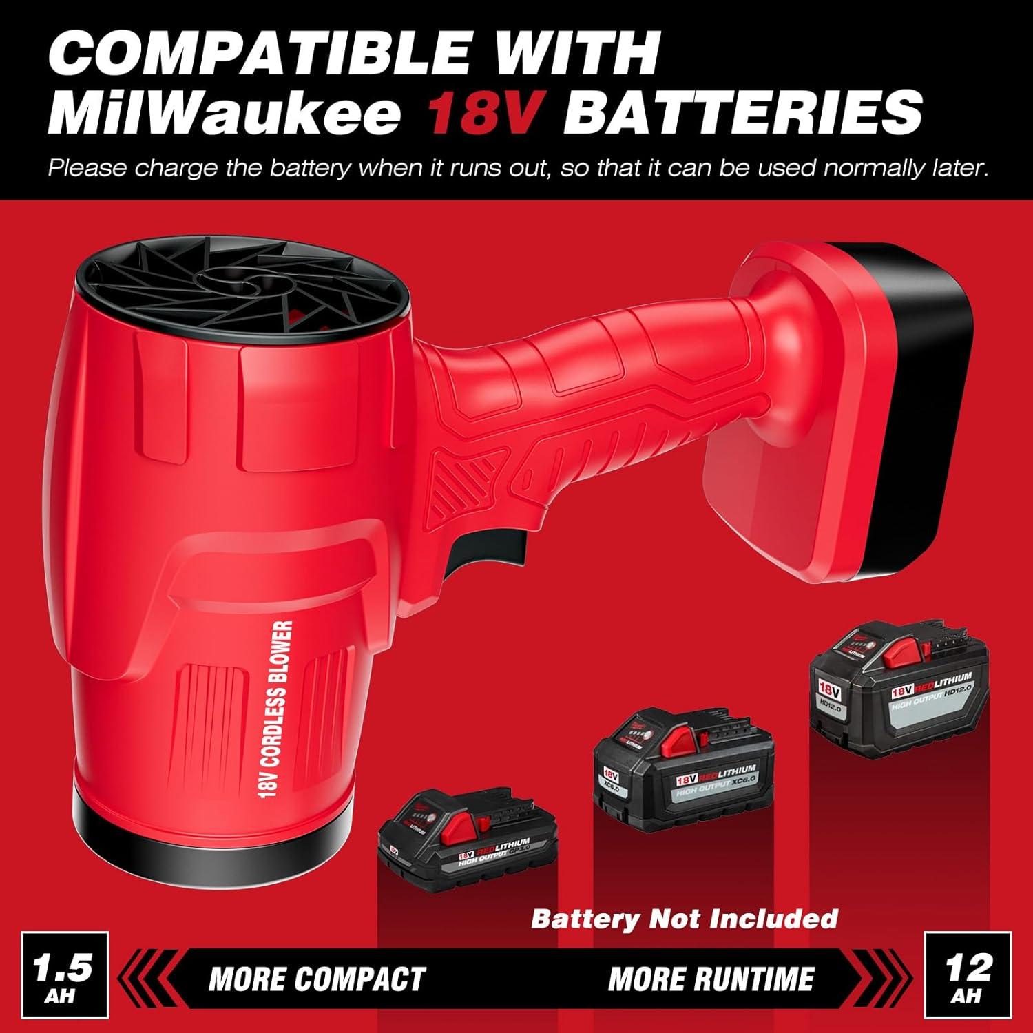 Soplador de Hojas Inalámbrico EVOIRON LB-041 201 km/h 430 CFM