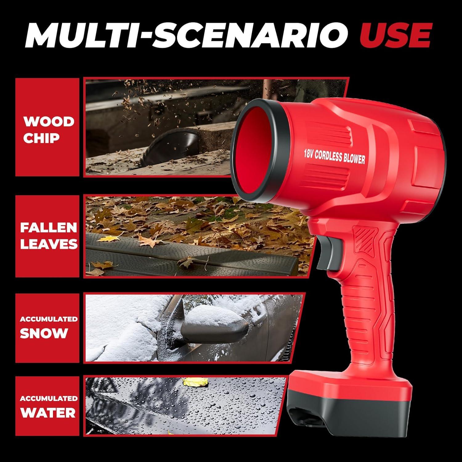 Soplador de Hojas Inalámbrico EVOIRON LB-041 201 km/h 430 CFM