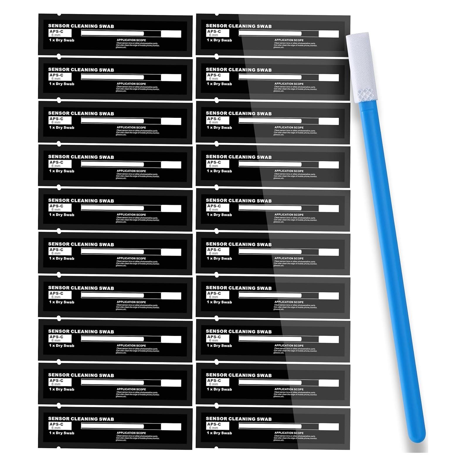 Kit de limpieza de sensor AAWipes 20 hisopos 6mm microfibra