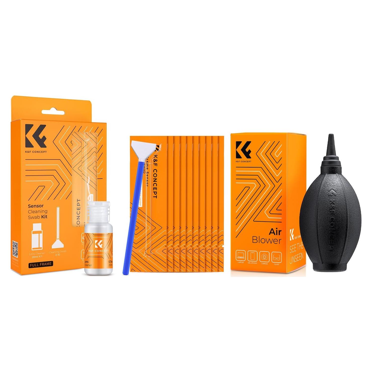 K&F Concept Kit de Limpieza de Sensor DSLR 24mm + 20ml Líquido