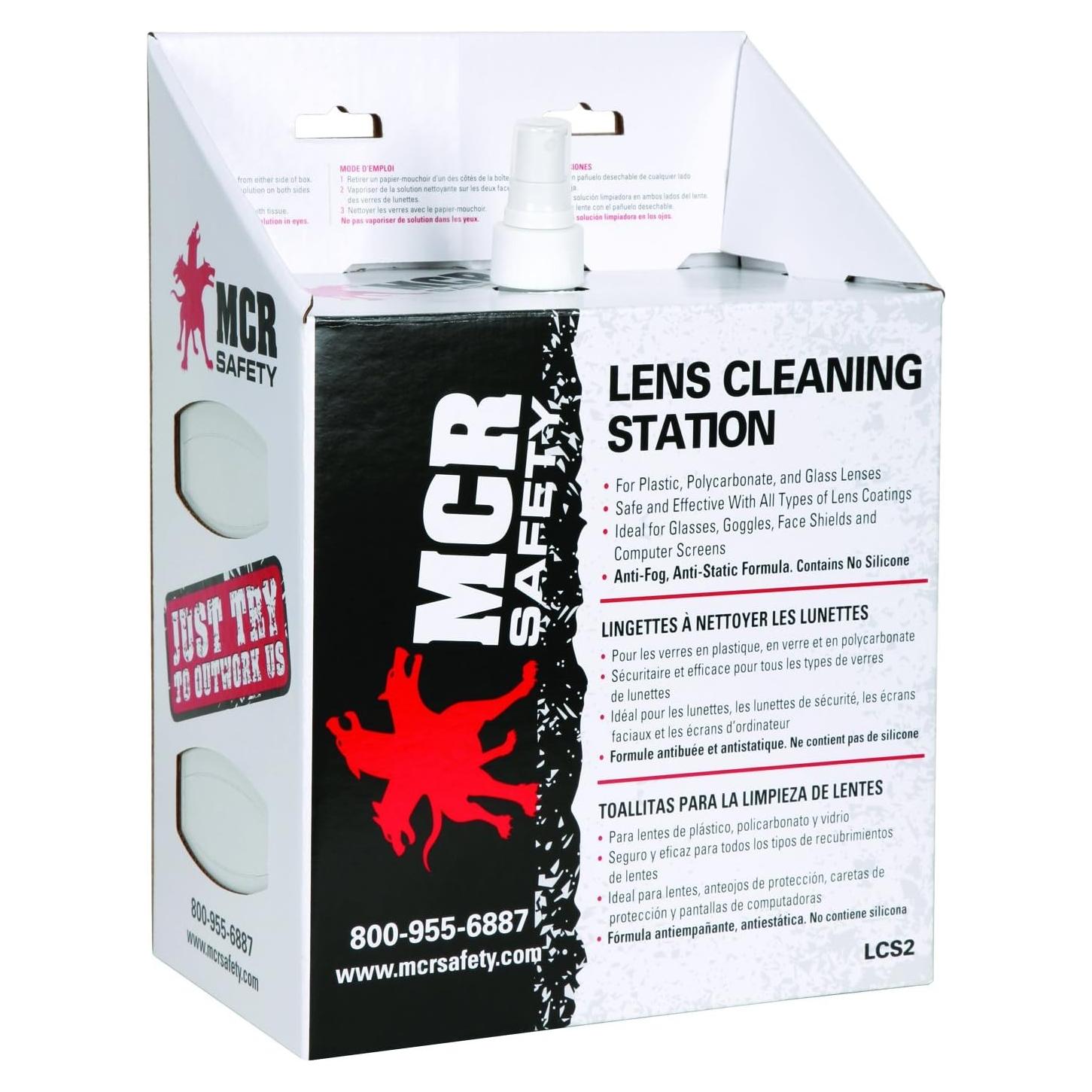 Estación de Limpieza de Lentes MCR Safety LCS2 300 Pañuelos 0.47L