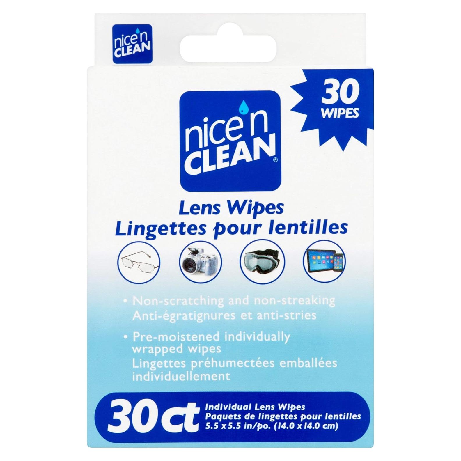 Toallitas para Lentes Nice 'N Clean 30 Unidades Antiempañantes