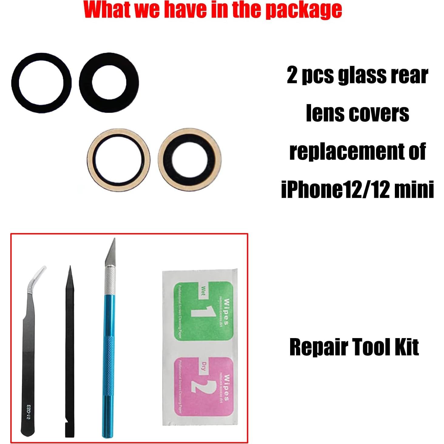 Reemplazo Lente Cámara Trasera iPhone 12/12 Mini Peixiong