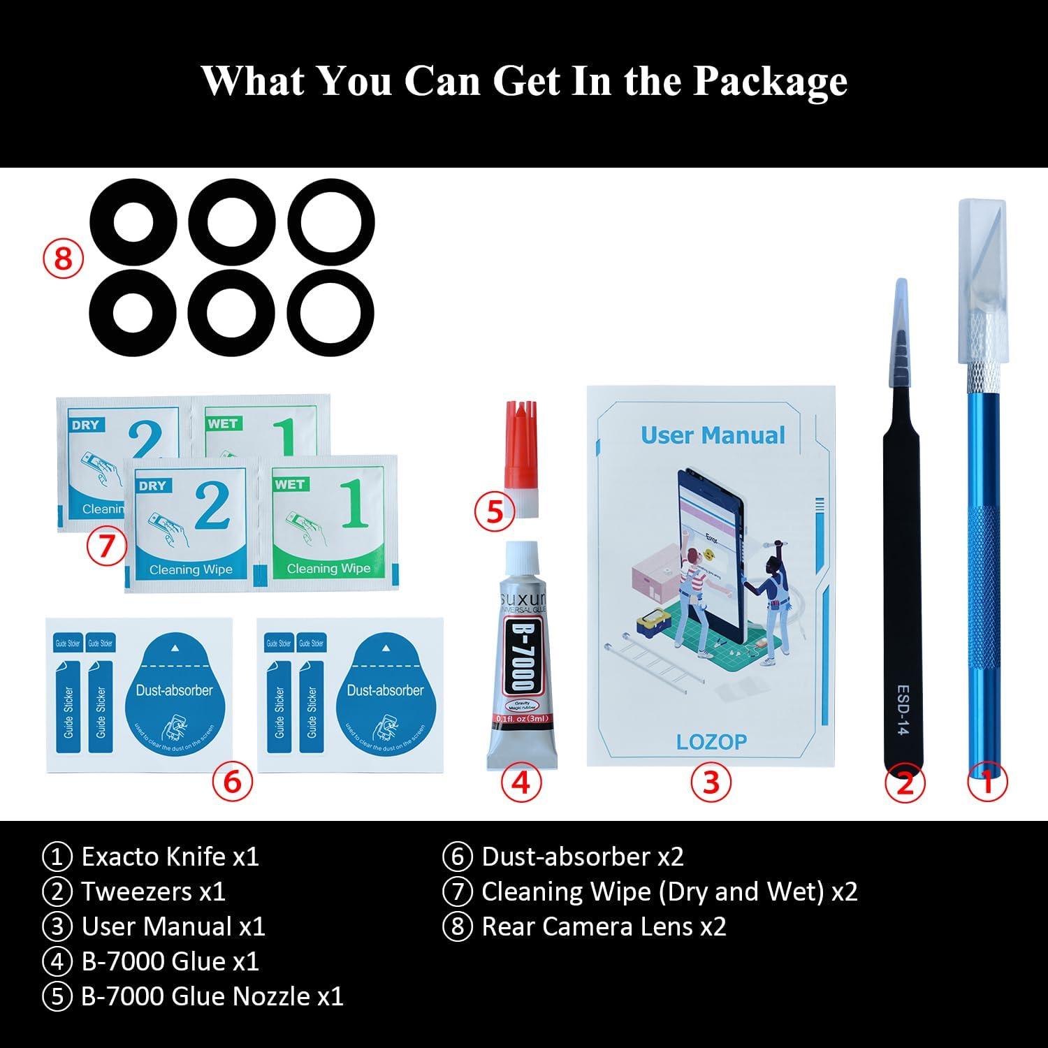 2 Juegos Cristal Lente Cámara Trasera iPhone 13 Pro/Pro Max