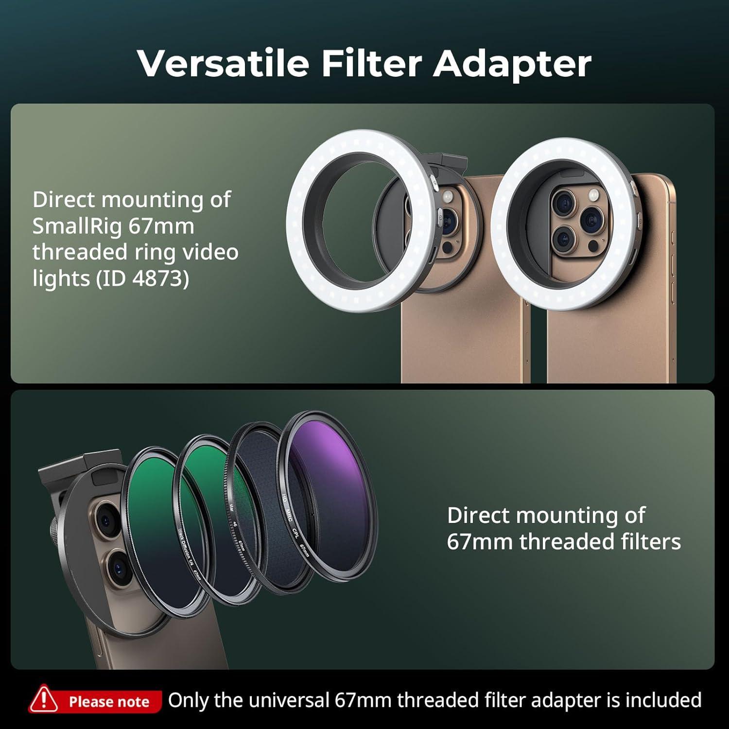 Adaptador de Filtro Rosca Universal 67mm SmallRig 5174