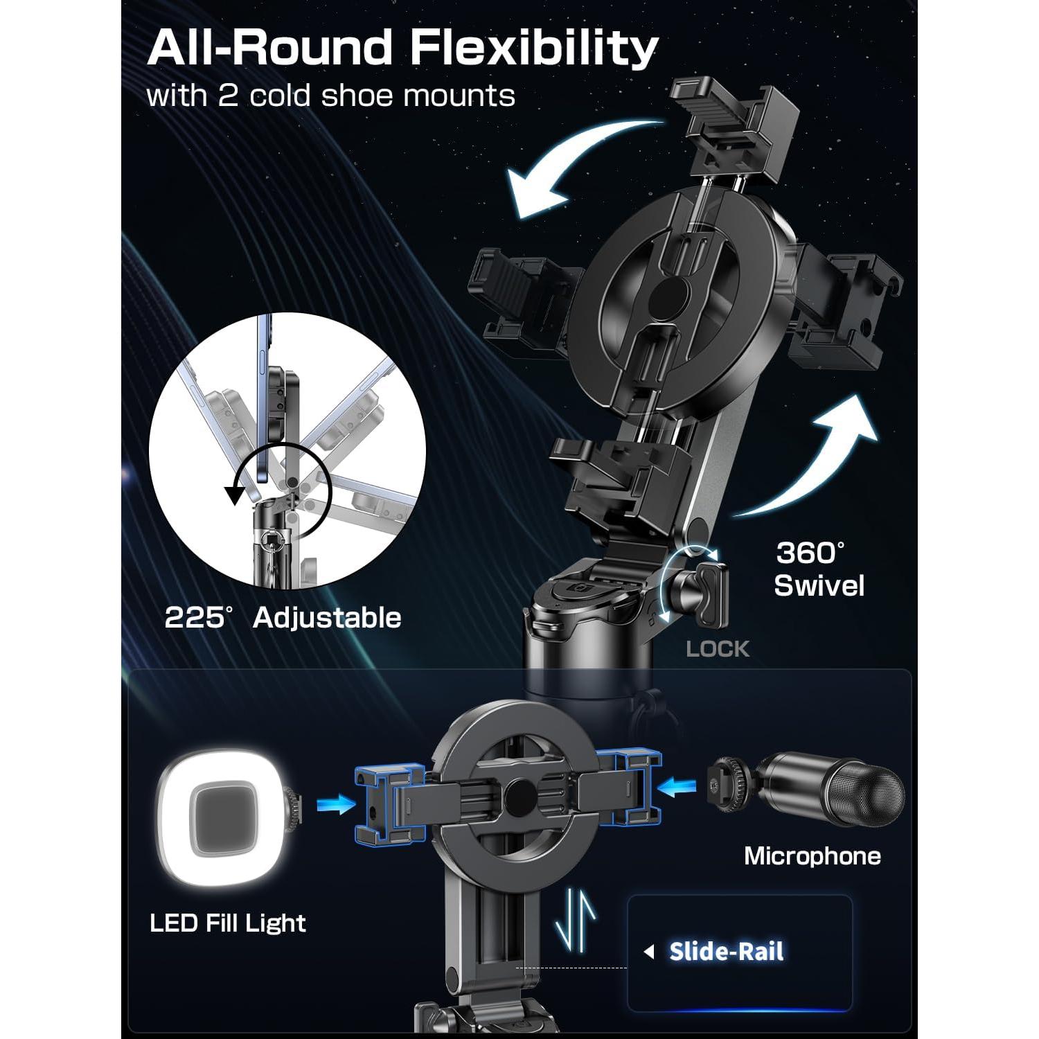 Selfie Stick Mini Trípode Andygo P15 para iPhone 4-en-1