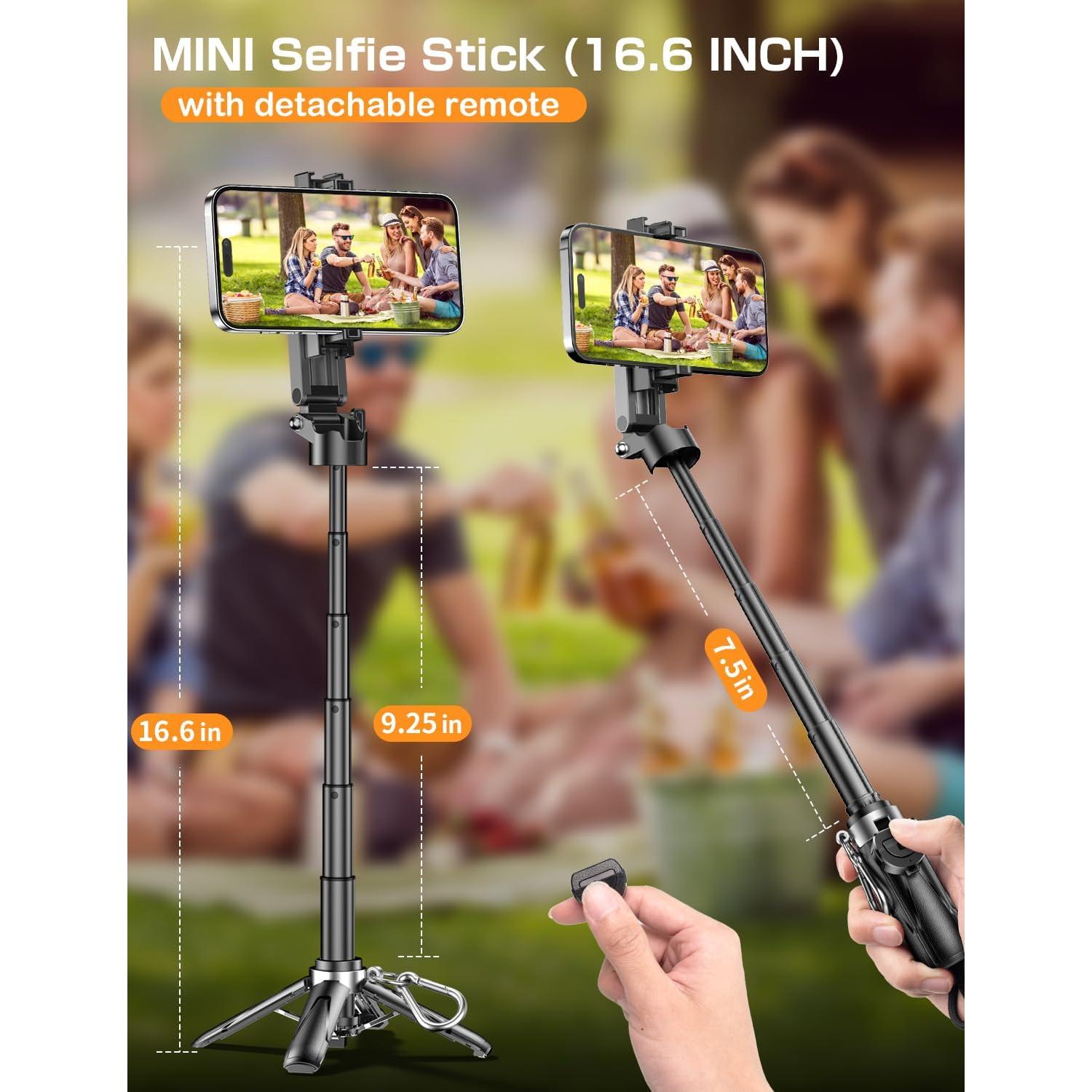 Selfie Stick Mini Trípode Andygo P15 para iPhone 4-en-1