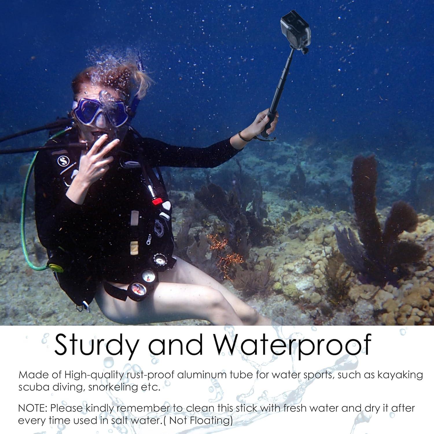 Palo de Selfie Extensible YALLSAME 11-45" Aluminio para GoPro