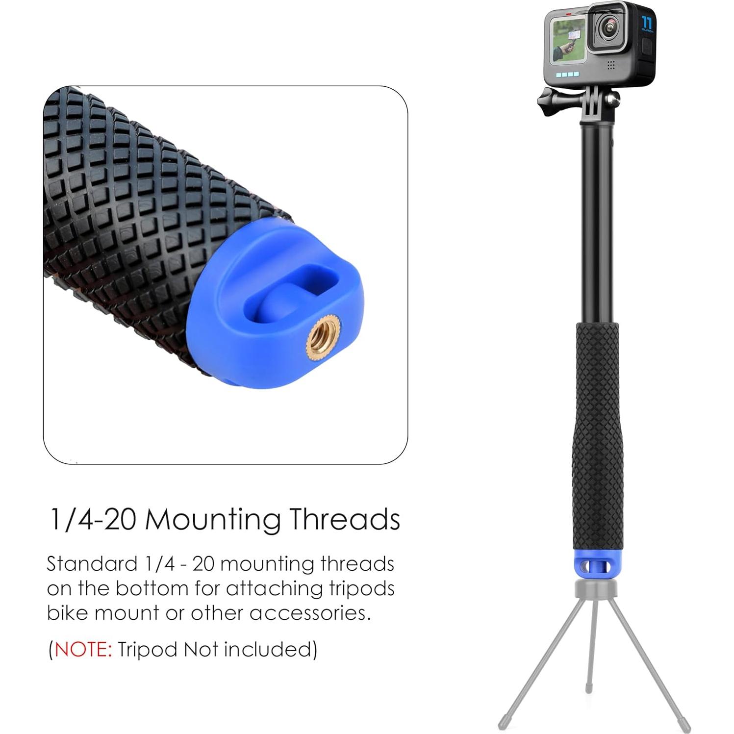 Palo de Selfie Extensible YALLSAME 11-45" Aluminio para GoPro