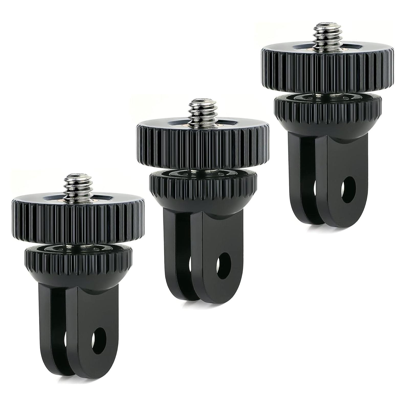 Paquete de 3 Adaptadores 1/4-20 YALLSAME con Anillo de Bloqueo