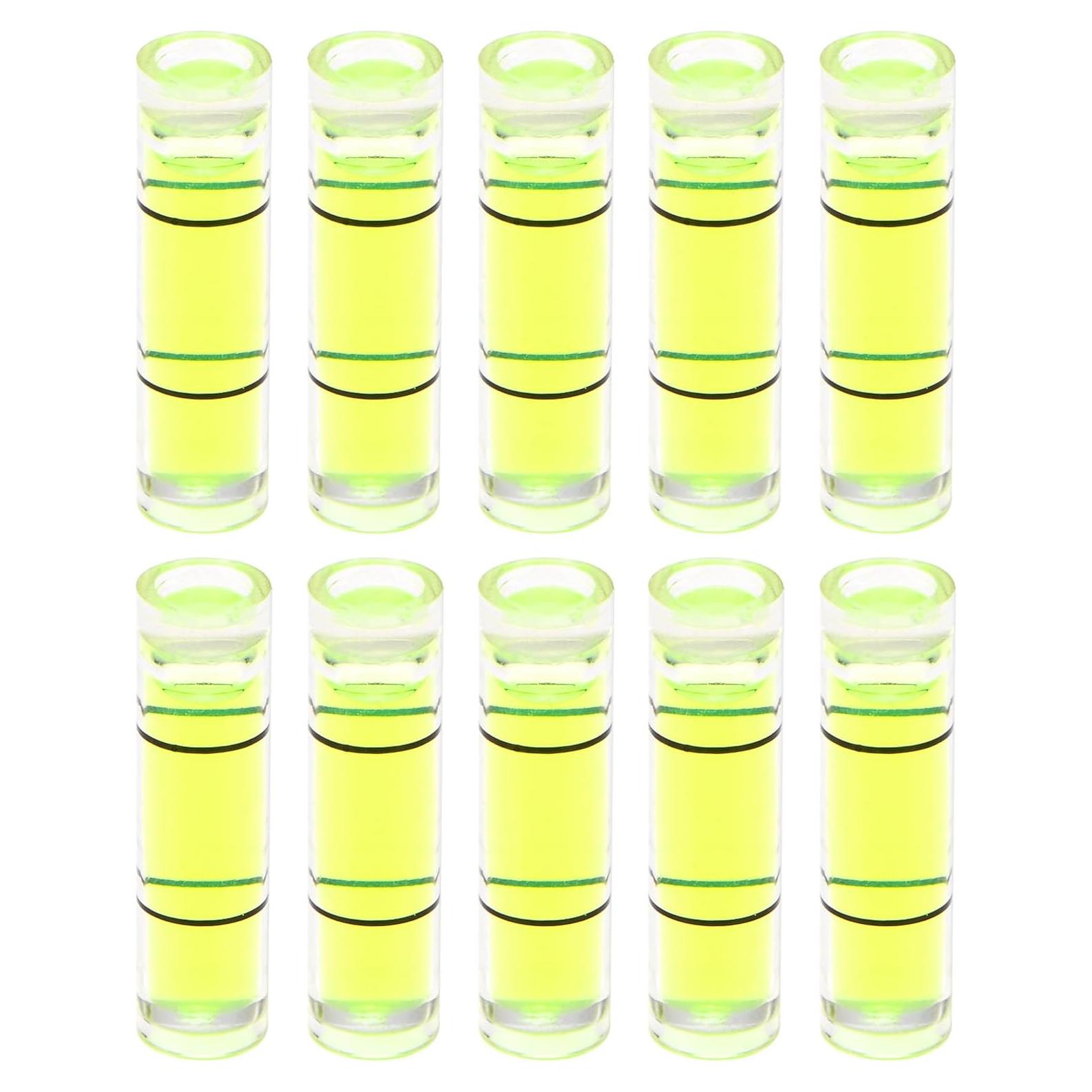 Niveles de Burbuja Cilíndricos HARFINGTON 10pcs 7x26mm PMMA