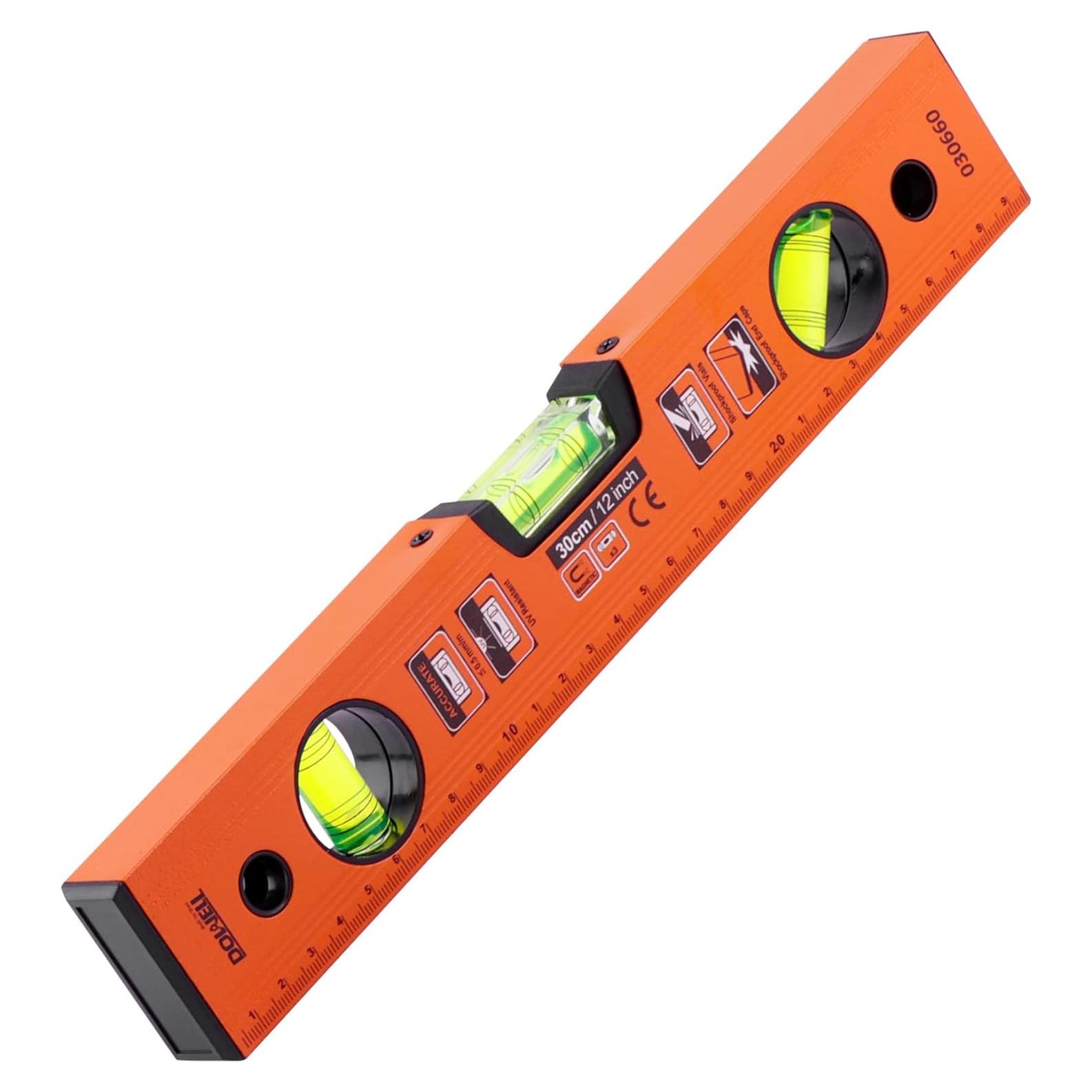 Nivel de Burbuja Magnético DOWELL 300mm 3 Viales