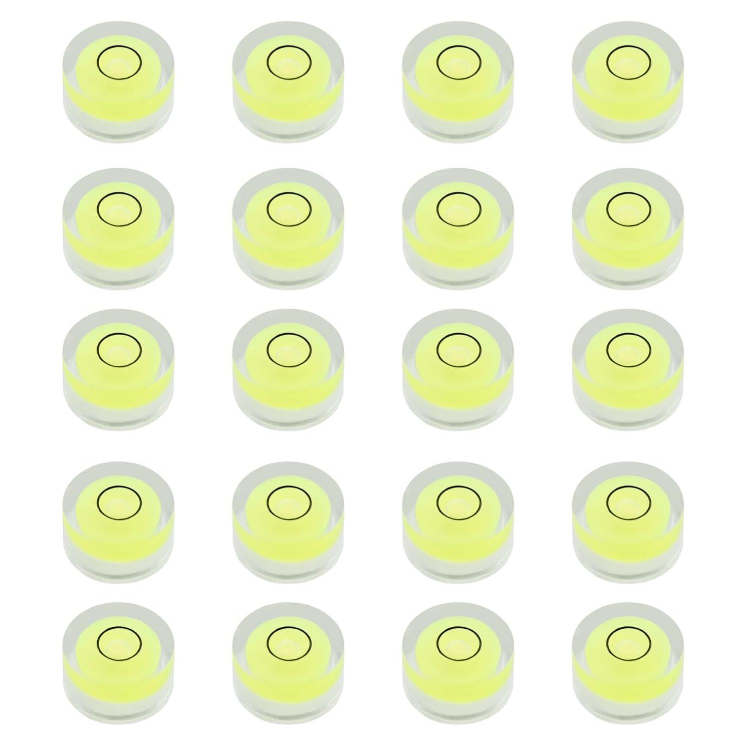 Nivel de Burbuja Circular JYK 12x6mm - 20 Piezas Acrílico
