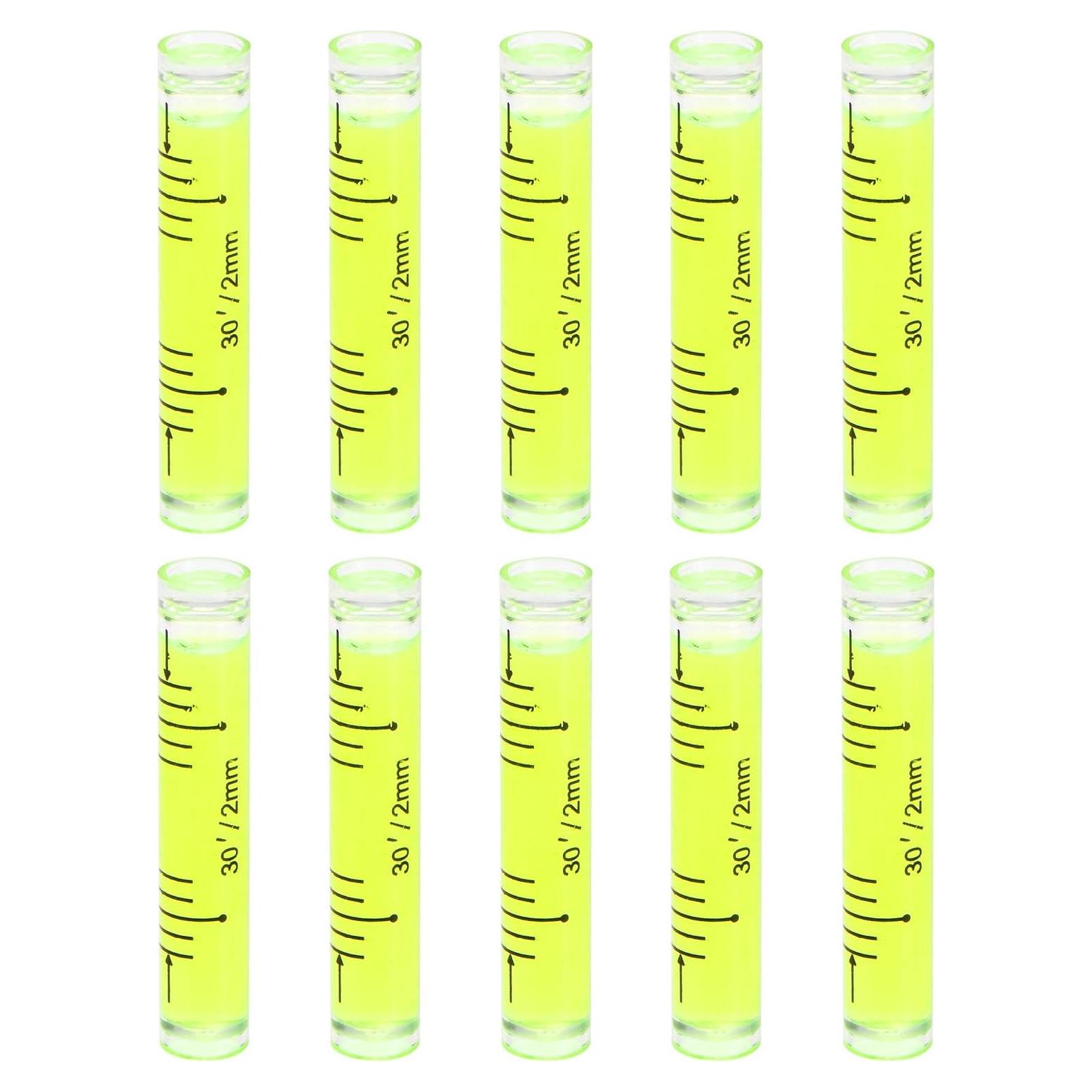 Nivel de Burbuja Cilíndrico Mini HARFINGTON 10pcs 9x5cm PMMA