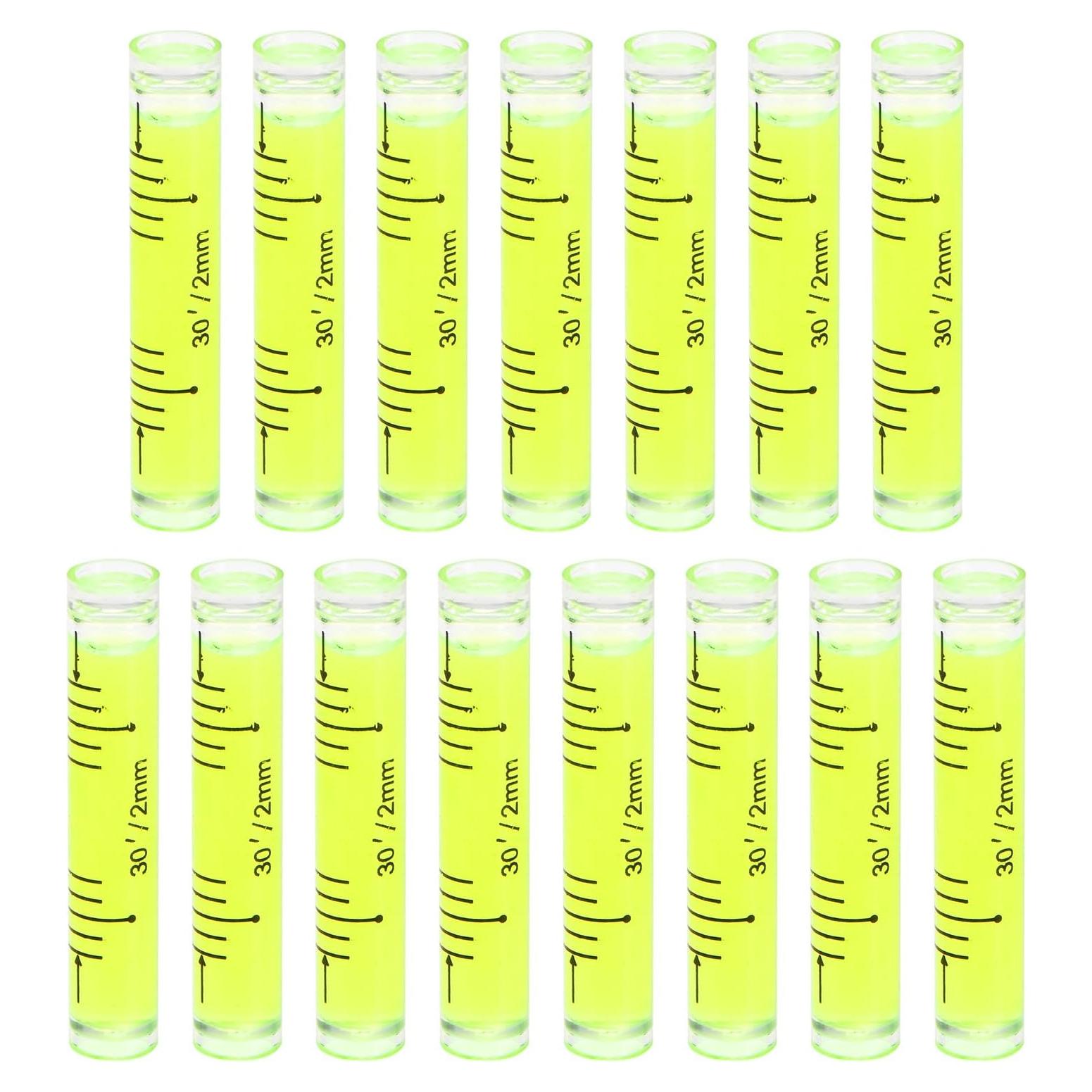 Nivel de Burbuja Cilíndrico Mini HARFINGTON 15pcs 9x50mm