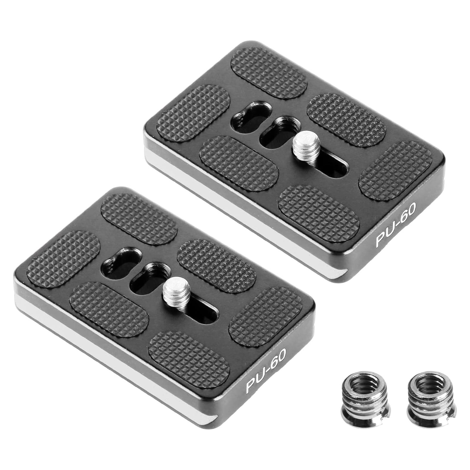 Placa de Liberación Rápida Manbily PU-60 Aluminio 60x38mm Paquete de 2