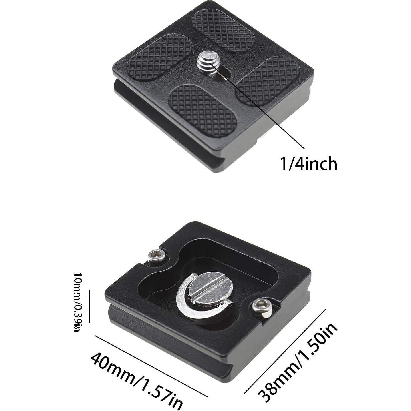 2 Placas de Liberación Rápida 40mm Micro Traders para Cámara