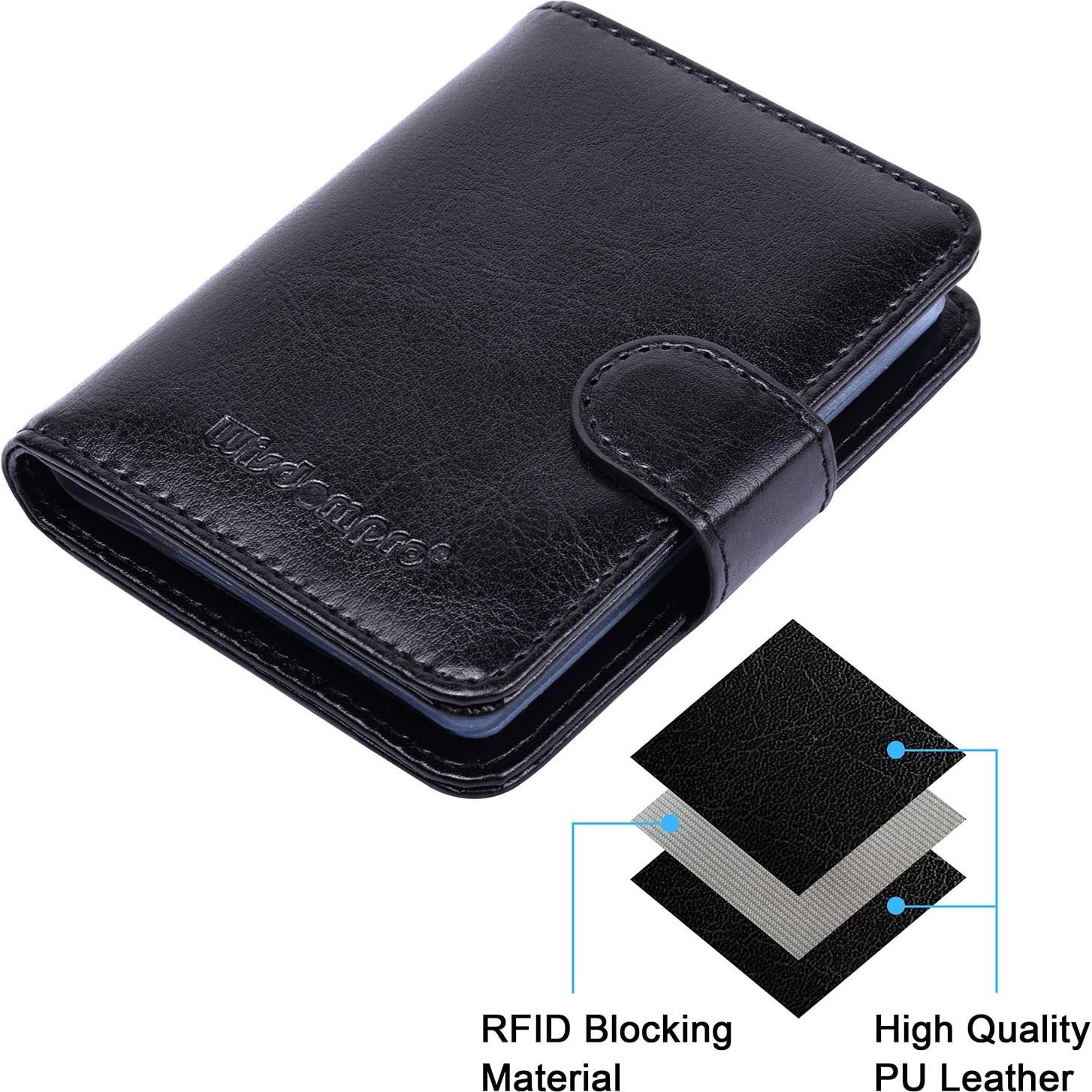 Portatarjetas de Crédito Wisdompro con Bloqueo RFID - Negro