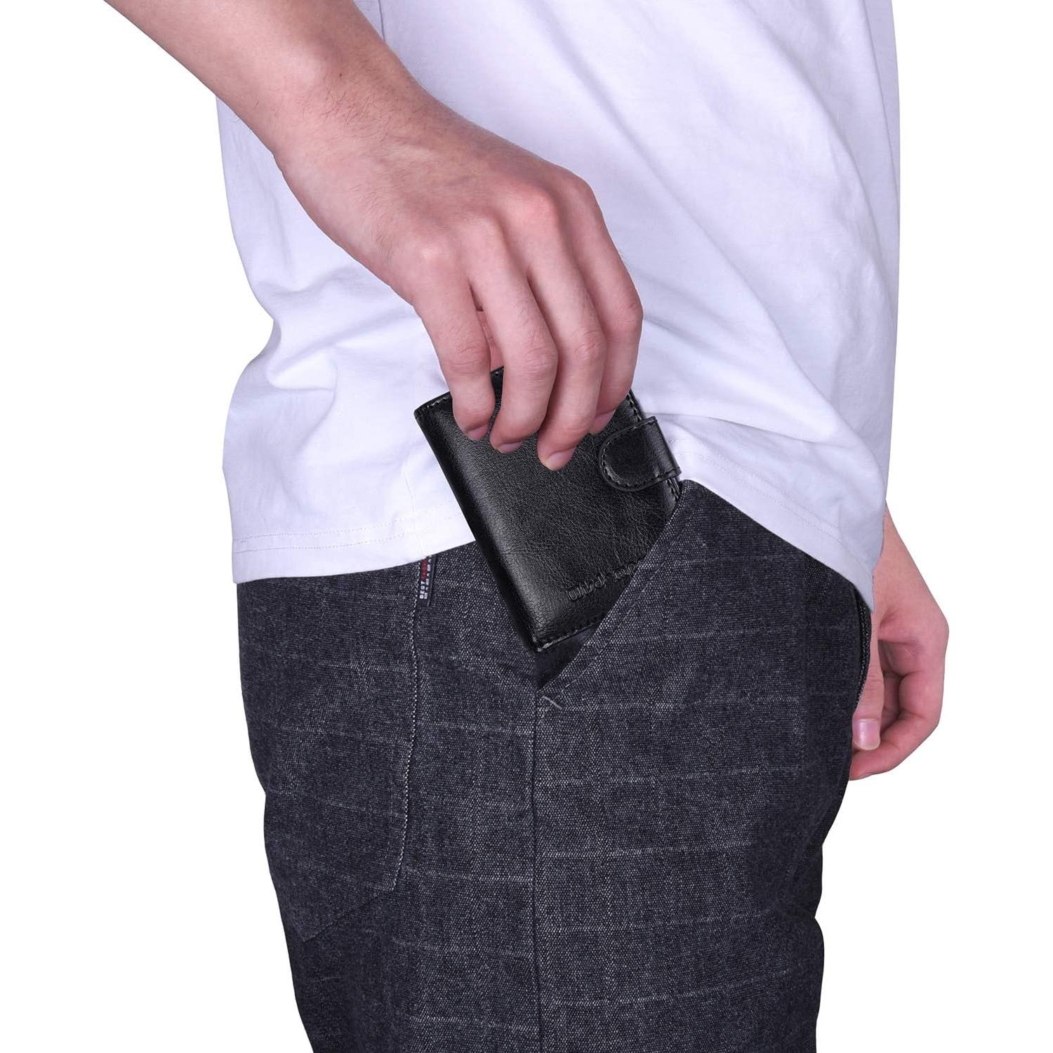 Portatarjetas de Crédito Wisdompro con Bloqueo RFID - Negro