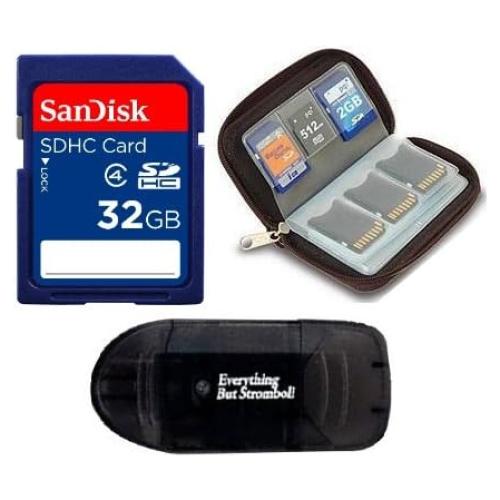 Tarjeta de Memoria SD 32GB Clase 4 + Lector y Cartera Everything But Stromboli