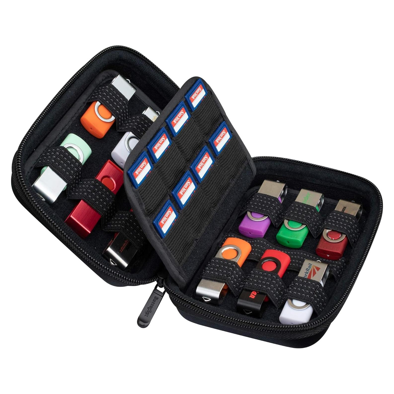 Funda de Almacenamiento ButterFox para USB y Tarjetas SD (12USB+16SD)