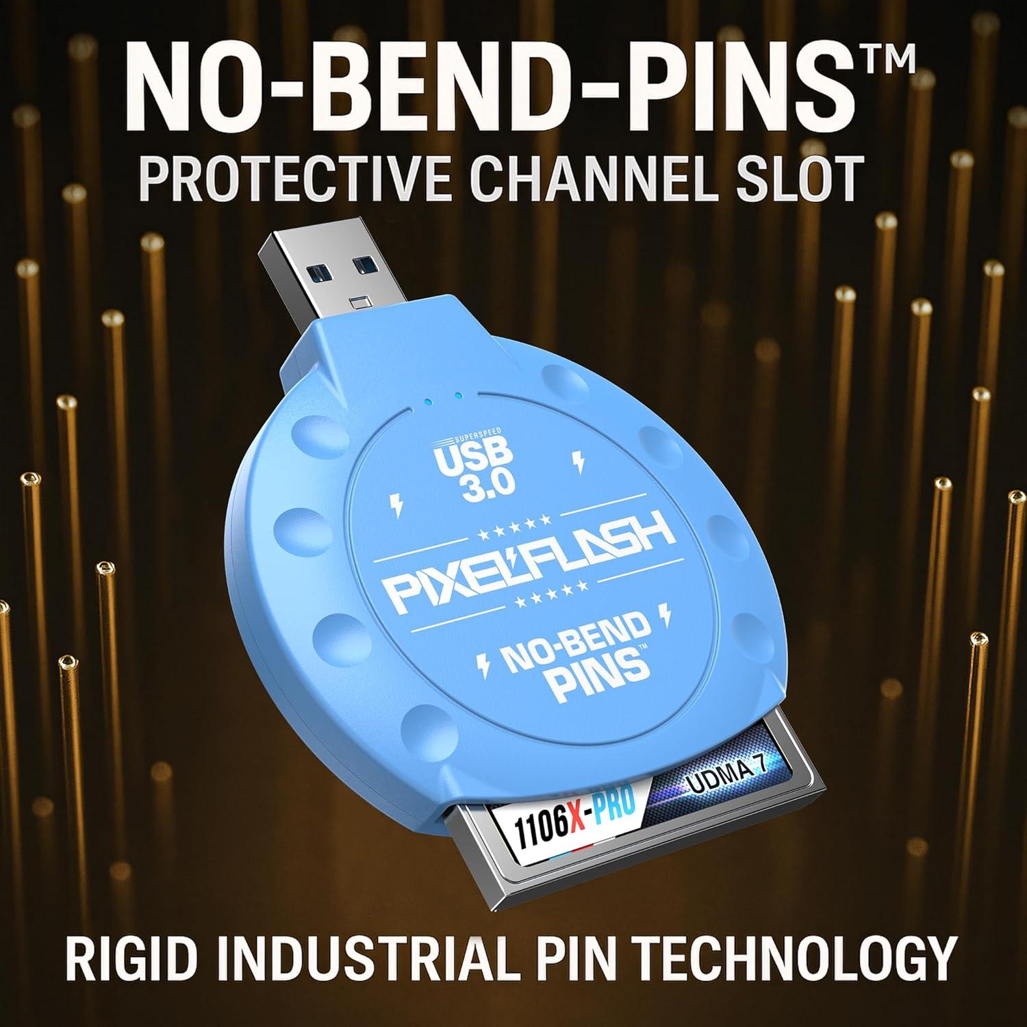 Lector de Tarjetas CF PixelFlash Azul USB 3.0 5GB/s