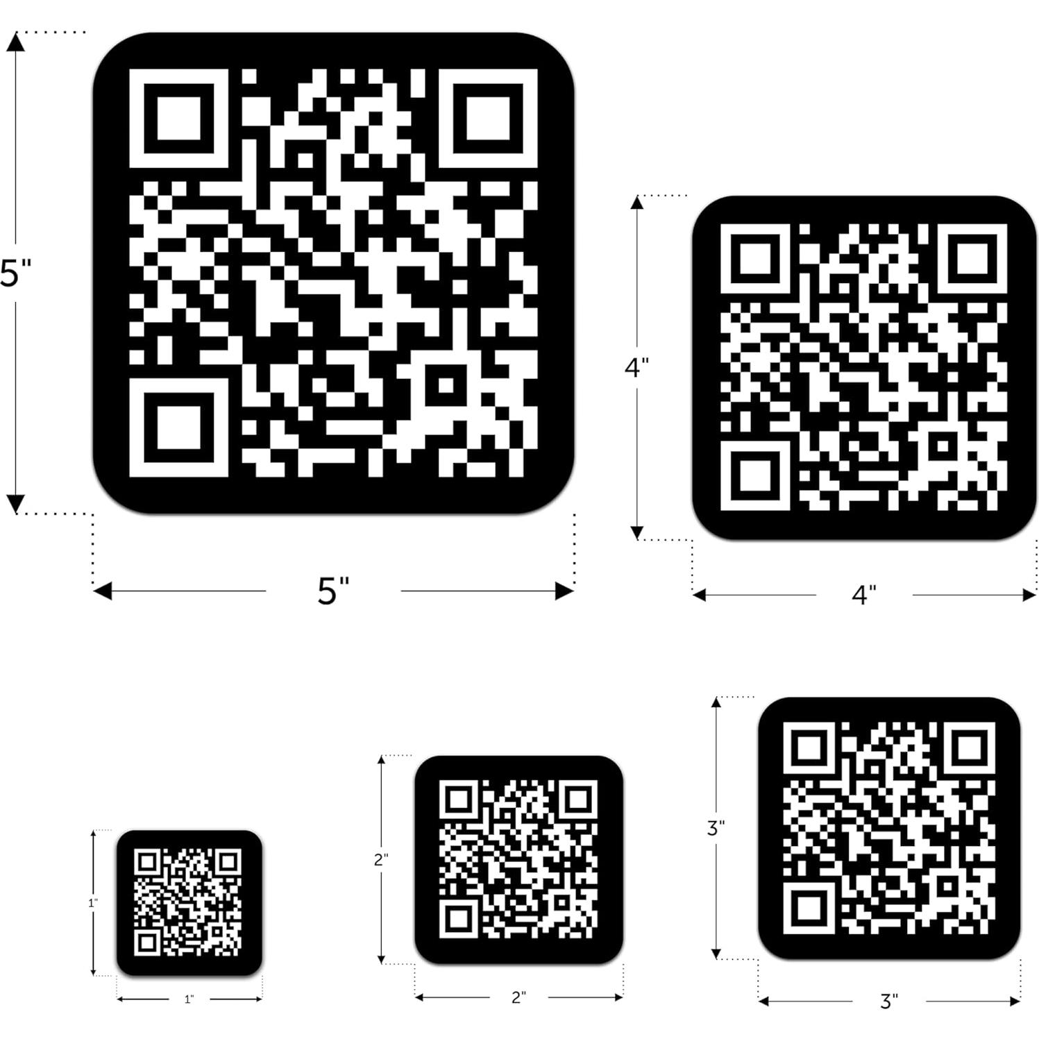 Etiquetas de Código QR Personalizadas Bunny Badges 5 cm