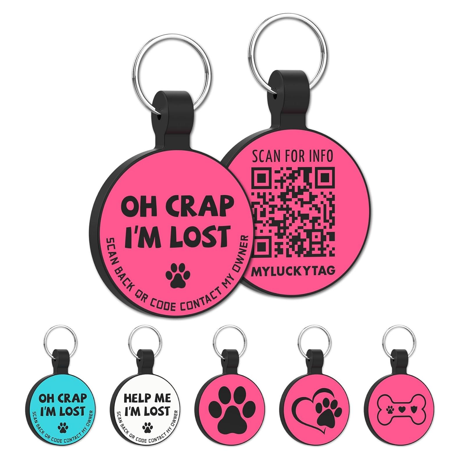 Etiqueta de Identificación para Perro MYLUCKYTAG QR Silicona 3x4cm