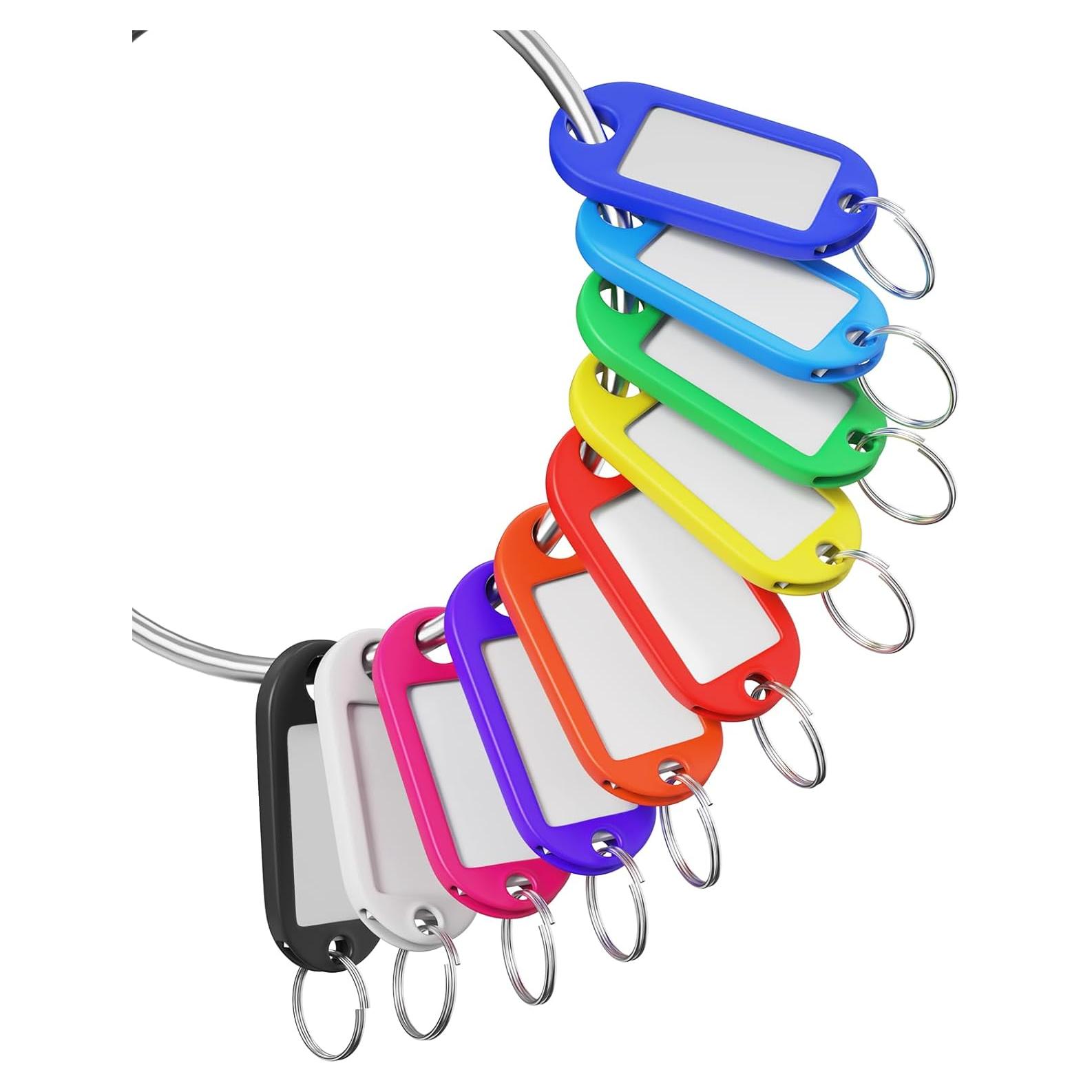 70 Etiquetas de Anillo de Llave Eowllo Multicolor 130g